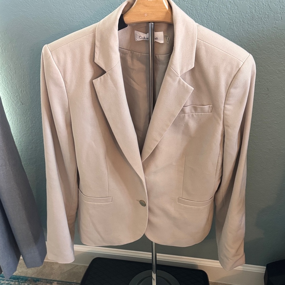 Calvin Klein Women's Beige Blazer